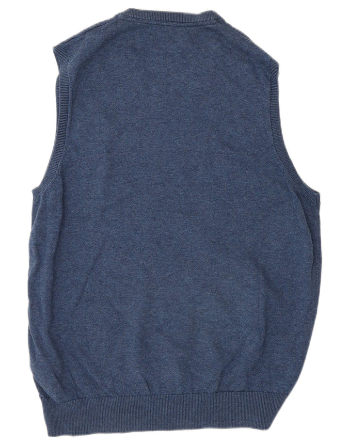 Marks & Spencer Mens Vest Tank Top Medium Navy Blue Cotton