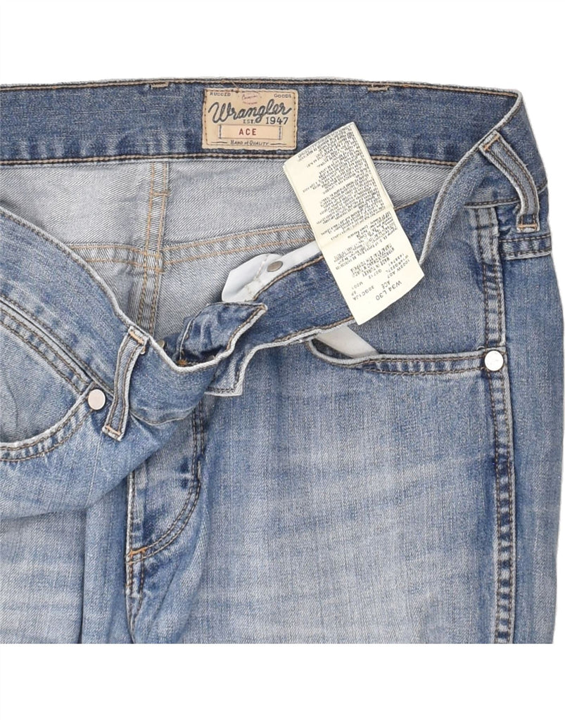 WRANGLER Mens Ace Straight Jeans W34 L30 Blue Cotton Vintage Wrangler and Second-Hand Wrangler from Messina Hembry 