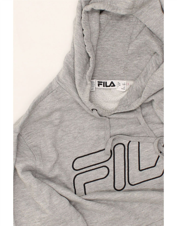 FILA Mens Graphic Hoodie Jumper Large Grey Cotton | Vintage Fila | Thrift | Second-Hand Fila | Used Clothing | Messina Hembry 