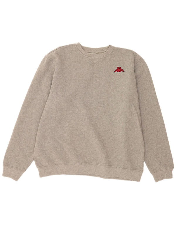 Kappa Mens Sweatshirt Jumper 2XL Grey Cotton