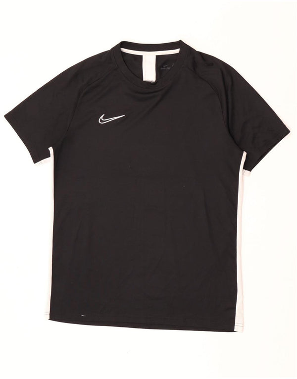Nike Mens Dri Fit T-Shirt Top Large Black Colourblock