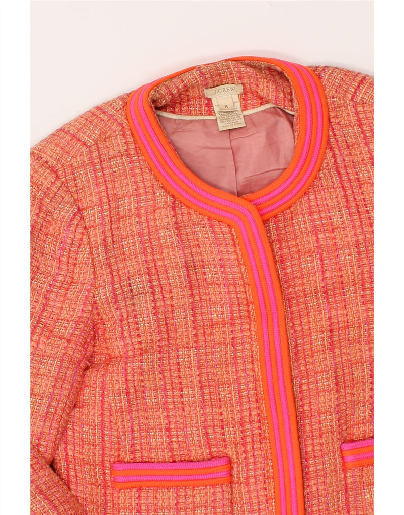 J. CREW Womens Crop Blazer Jacket US 8 Medium Red Cotton | Vintage J. Crew | Thrift | Second-Hand J. Crew | Used Clothing | Messina Hembry 