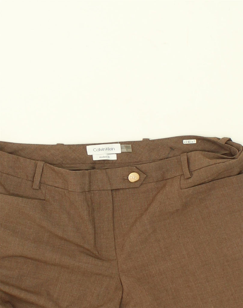 CALVIN KLEIN Womens Straight Suit Trousers US 6 Medium W31 L29 Brown | Vintage Calvin Klein | Thrift | Second-Hand Calvin Klein | Used Clothing | Messina Hembry 