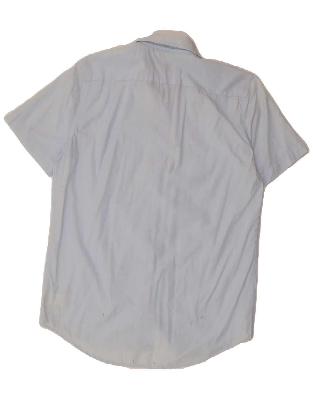 LACOSTE Mens Short Sleeve Shirt Size 40 Medium Blue Cotton Vintage Lacoste and Second-Hand Lacoste from Messina Hembry 