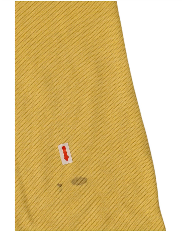 Fila Mens Polo Shirt IT 48 Medium Yellow Cotton