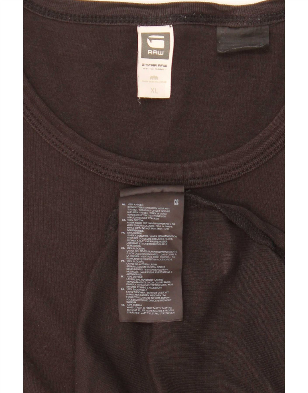G-Star Mens Top Long Sleeve XL Black Cotton