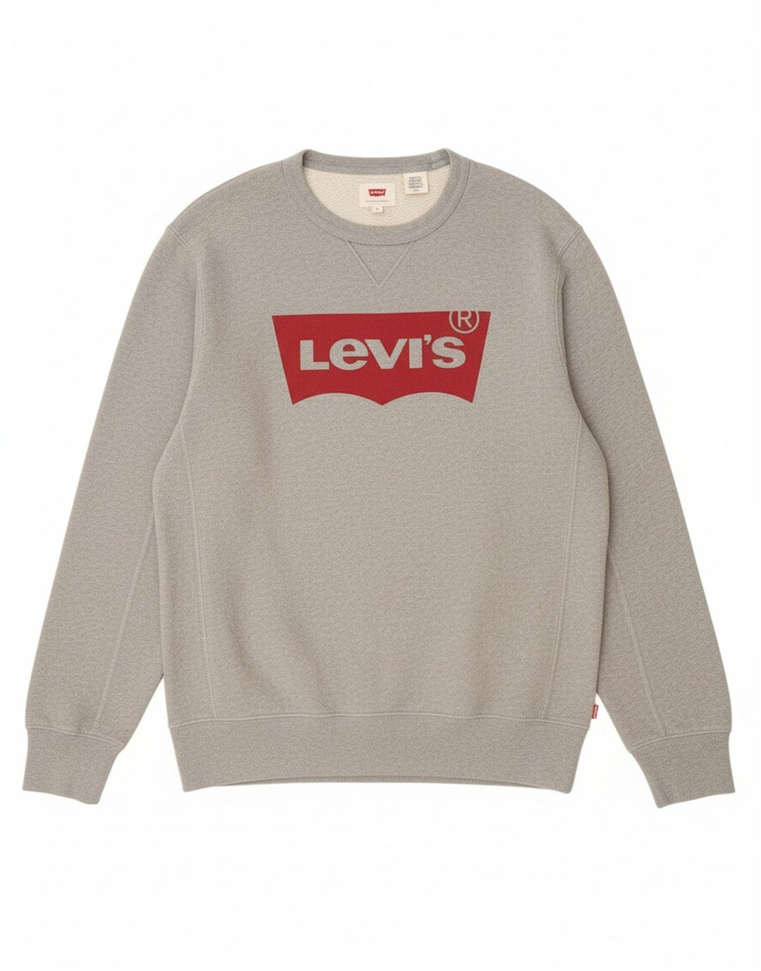 Levi's Mens Graphic Sweatshirt Jumper Small Grey Cotton
