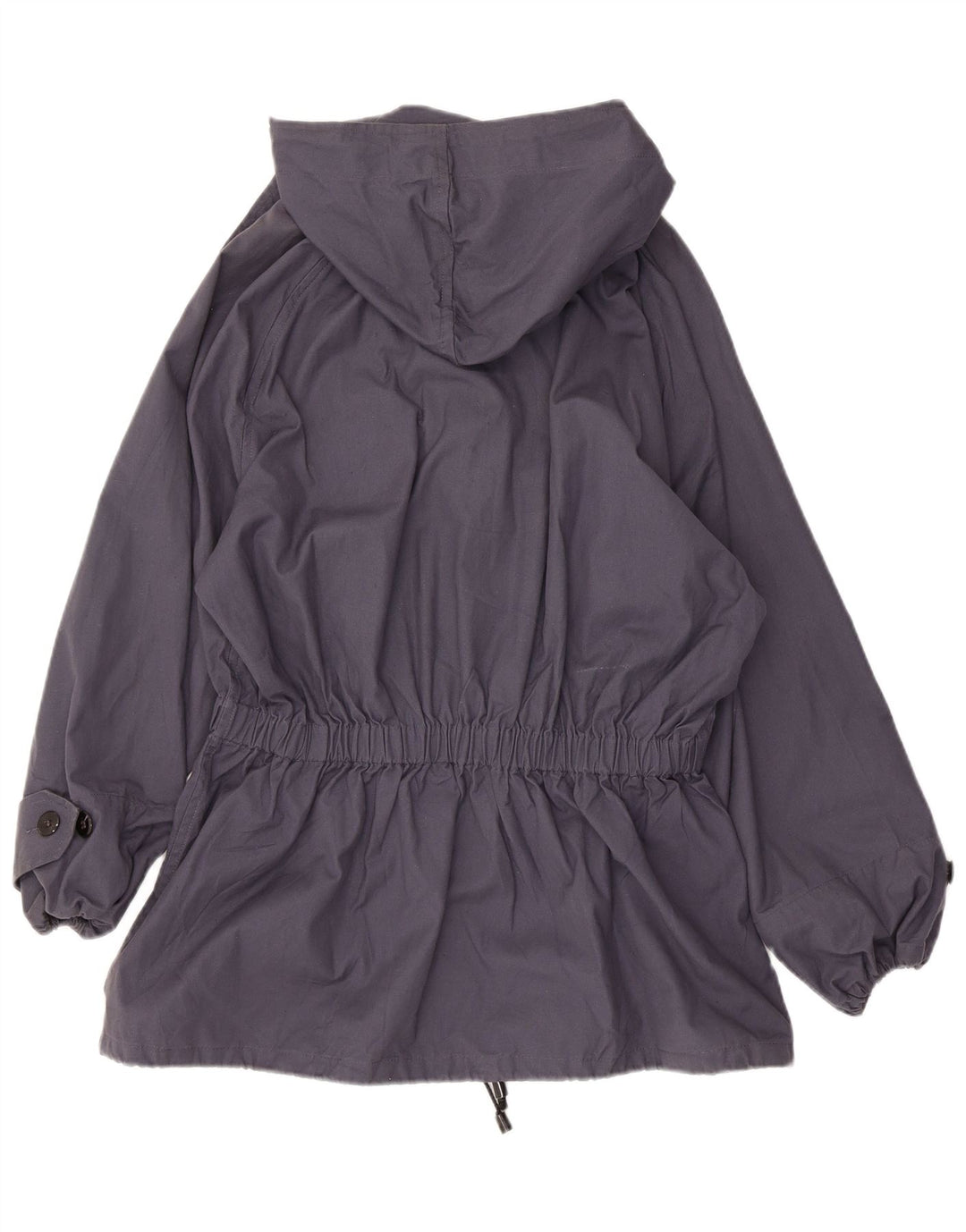 Vintage Womens Hooded Anorak Jacket IT 52 XL Navy Blue