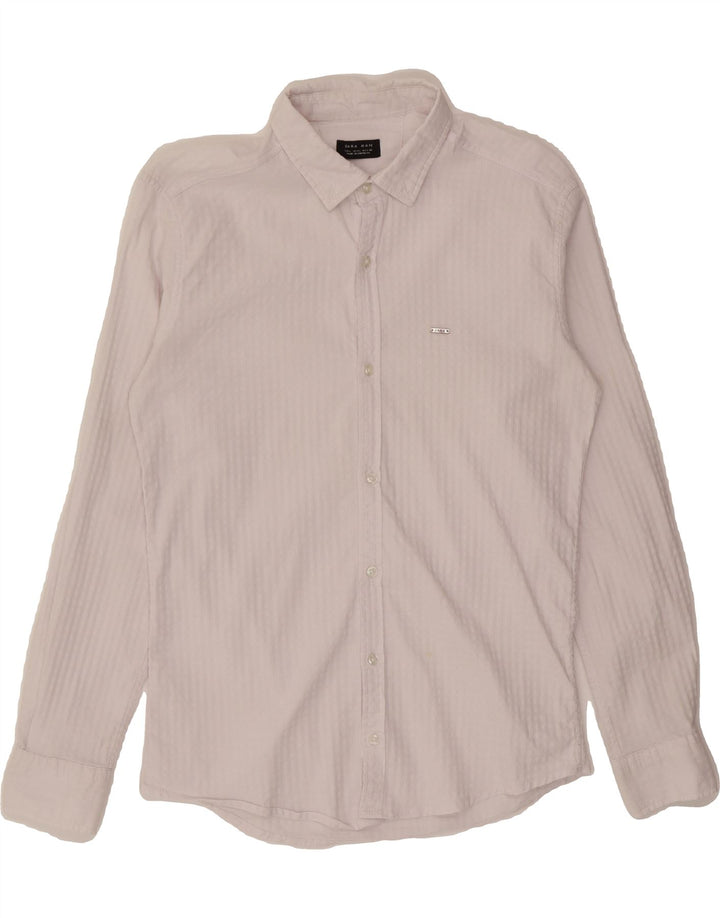 ZARA Mens Shirt Large Pink Check Cotton Vintage Zara and Second-Hand Zara from Messina Hembry 