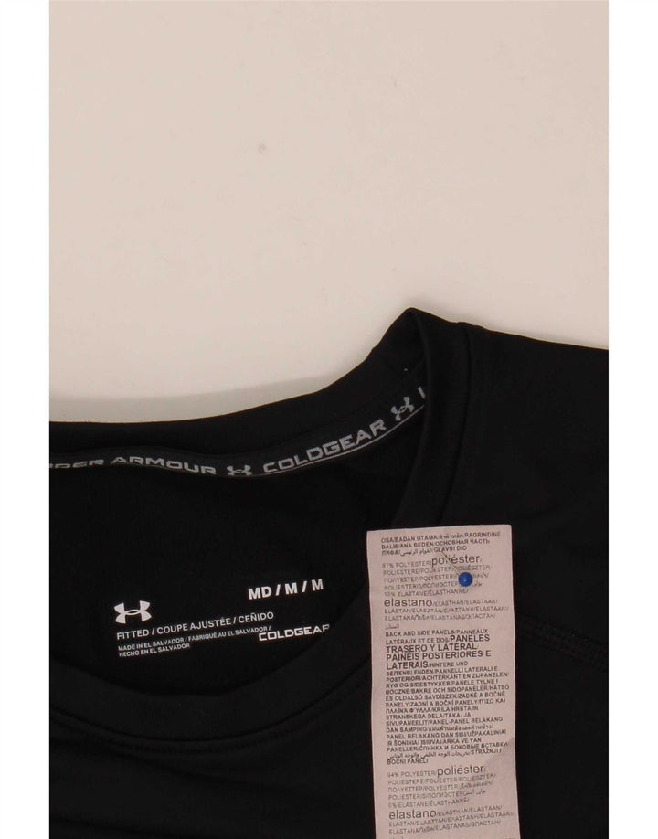 Under Armour Mens Cold Gear Top Long Sleeve Medium Black Polyester