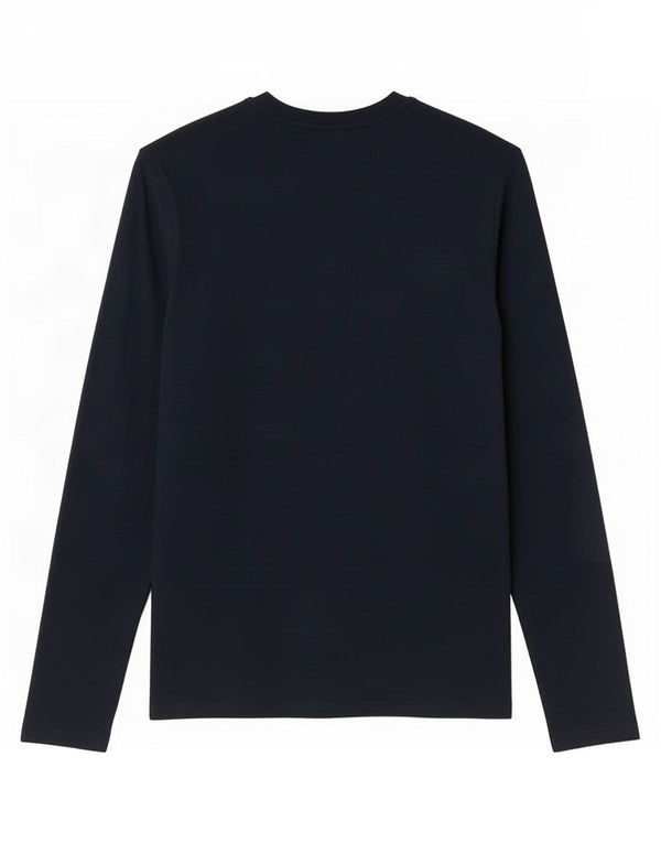 Marks & Spencer Mens Regular Fit Top Long Sleeve Small Navy Blue Cotton