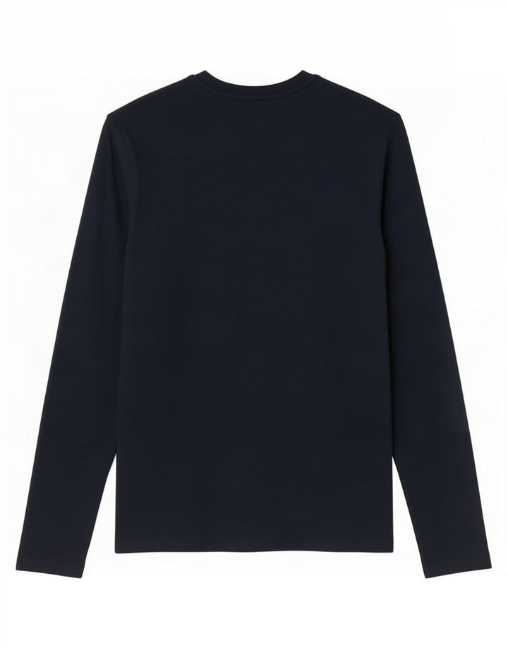 Marks & Spencer Mens Regular Fit Top Long Sleeve Small Navy Blue Cotton