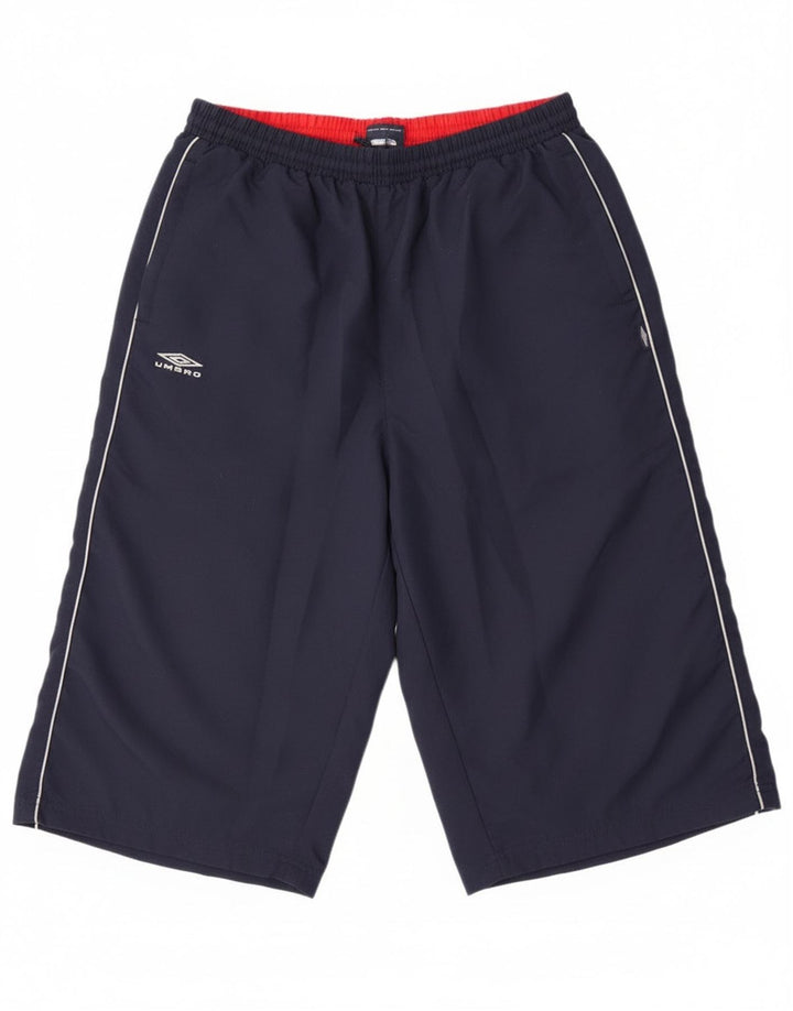 Umbro Mens Bermuda Sport Shorts XL  Navy Blue Polyester