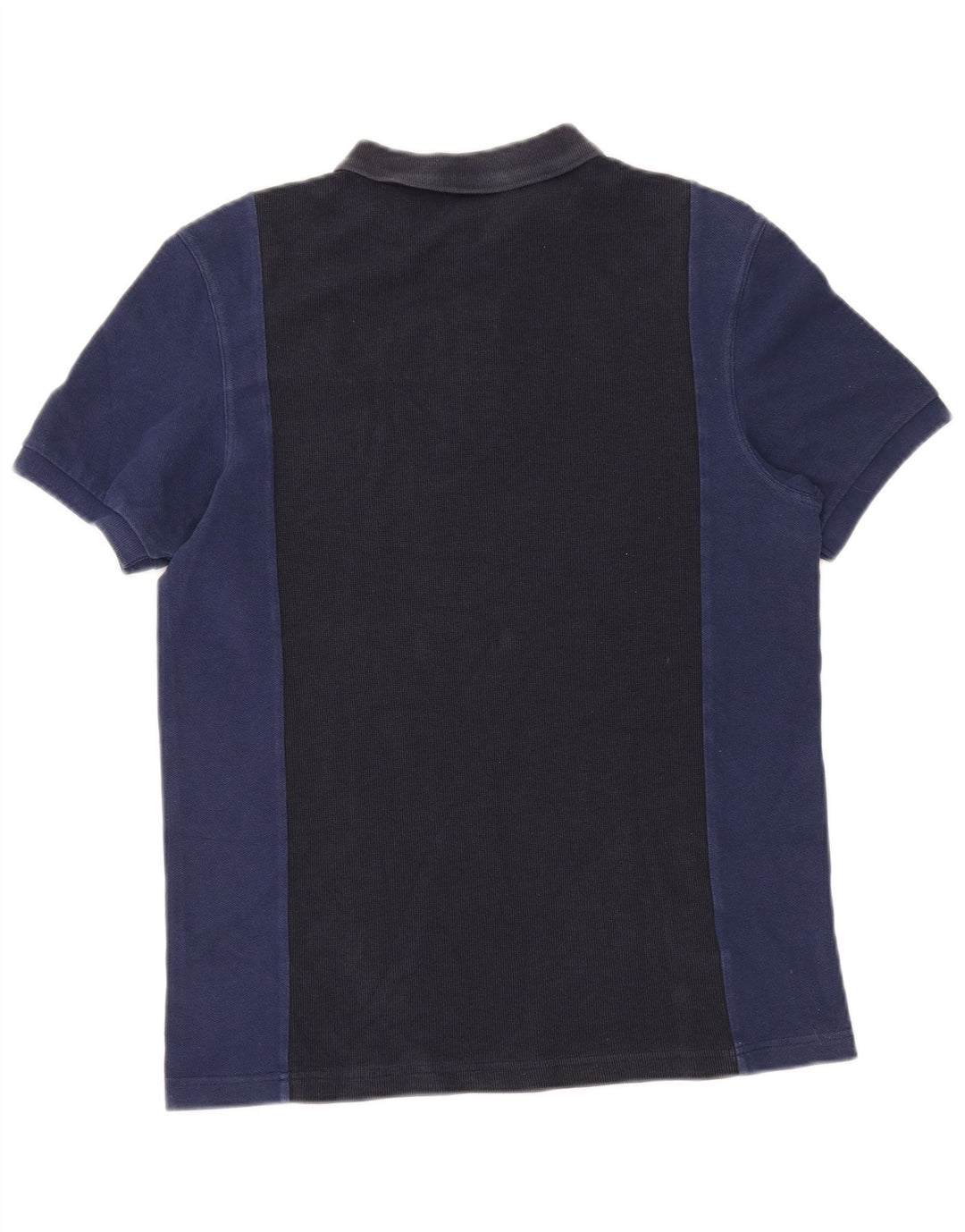 Fred Perry Mens Polo Shirt Large Navy Blue Colourblock Cotton