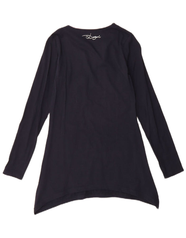 Desigual Girls Long Sleeve Tunic Dress 13-14 Years Navy Blue Festival