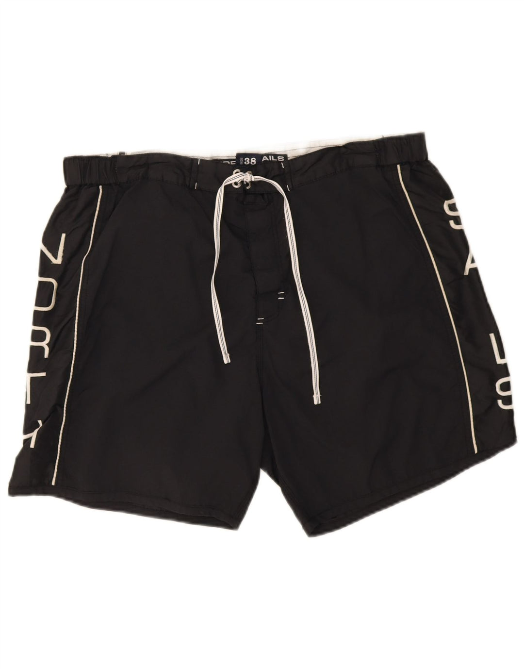 North Sails Mens Graphic Swimming Shorts XL Black Polyamide