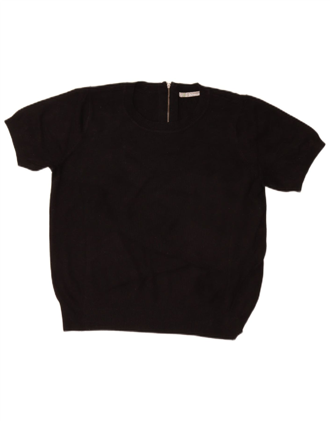 MARKS & SPENCER Womens Crew Neck Jumper Sweater UK 16 Large Black