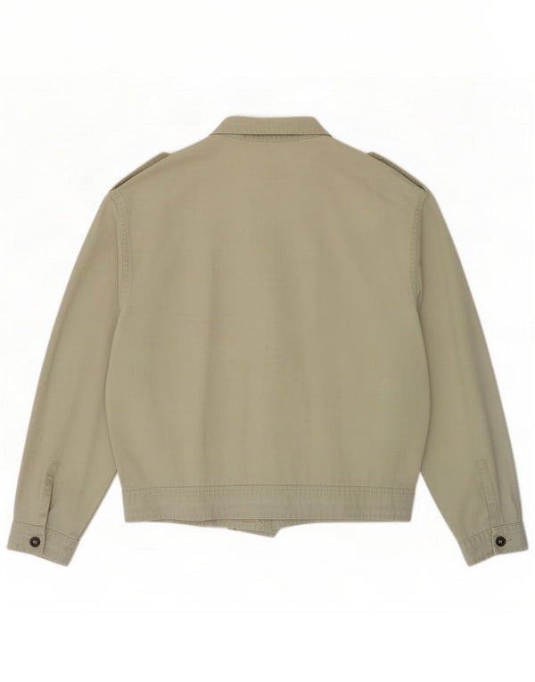 Benetton Mens Military Bomber Jacket IT 48 Medium Green