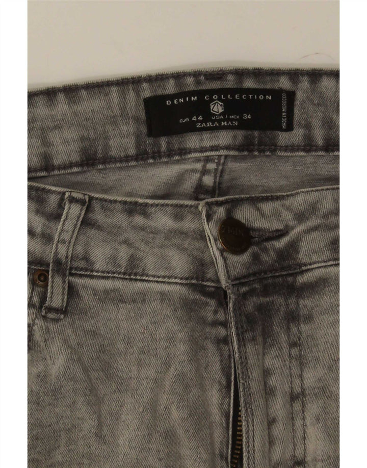 Zara Mens Slim Jeans EU 44 Large W34 L30 Grey