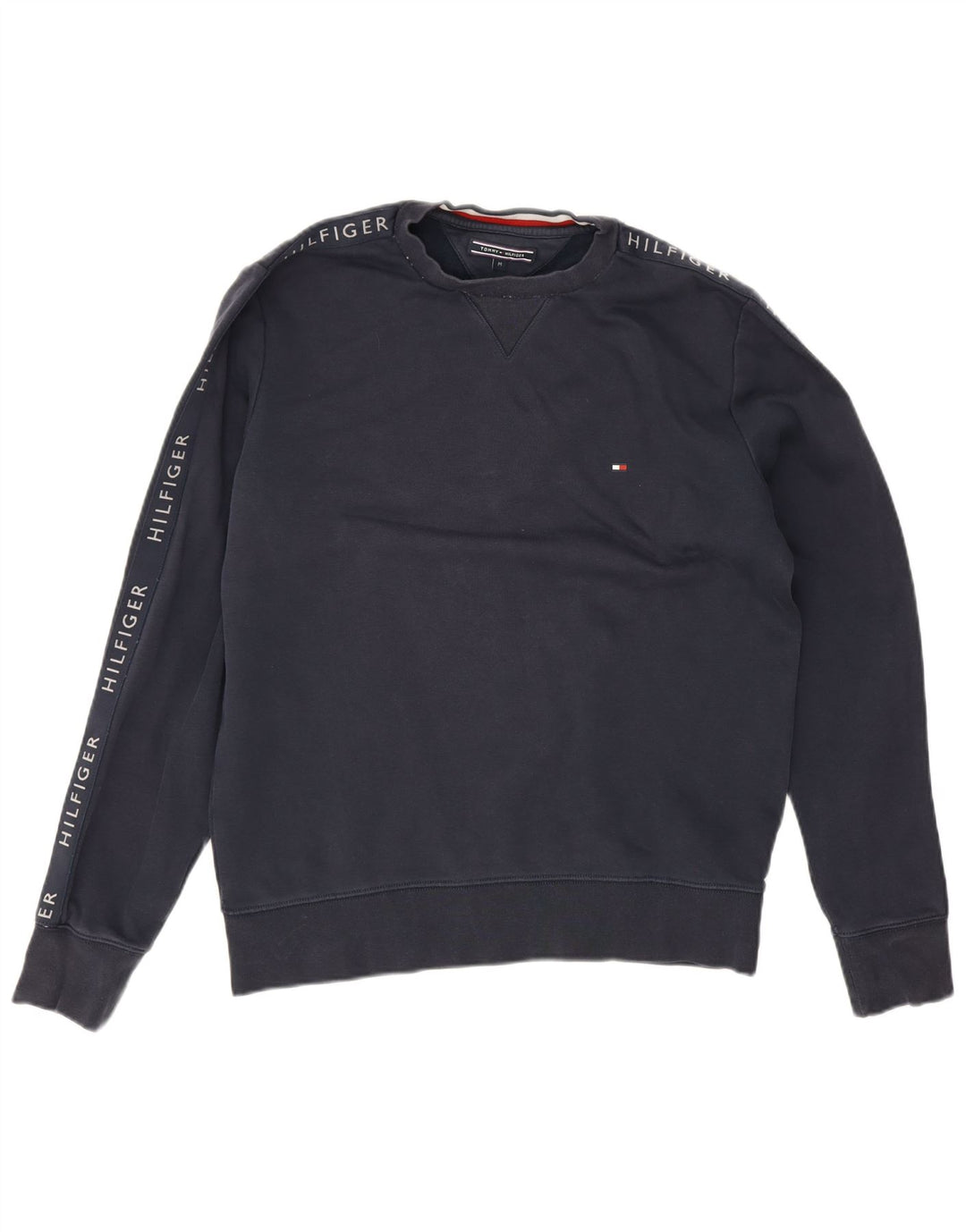 Tommy Hilfiger Mens Graphic Sweatshirt Jumper Medium Navy Blue Cotton