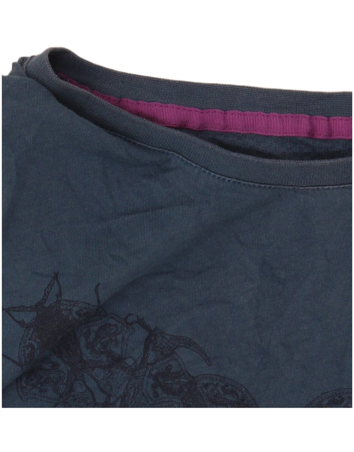 Ted Baker Mens Graphic T-Shirt Top Size 4 Large Navy Blue