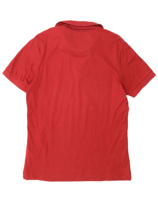 Calvin Klein Jeans Mens Graphic Polo Shirt Small Burgundy Cotton