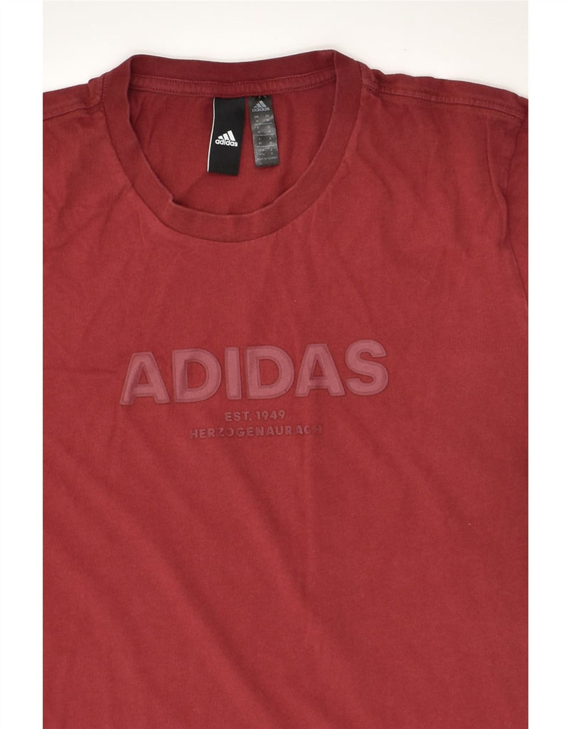 ADIDAS Mens Graphic T-Shirt Top Medium Red Cotton | Vintage Adidas | Thrift | Second-Hand Adidas | Used Clothing | Messina Hembry 