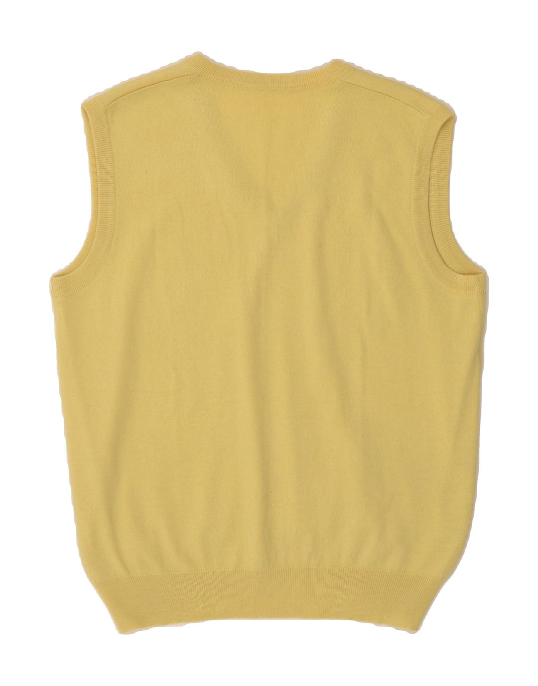 VINTAGE Mens Vest Tank Top Medium Yellow Vintage Vintage and Second-Hand Vintage from Messina Hembry 