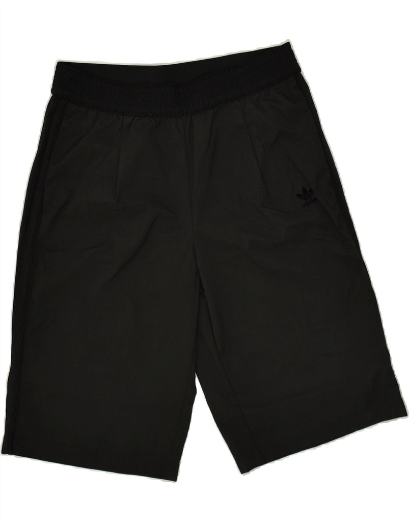 ADIDAS Womens Sport Shorts UK 10 Small Black Nylon Vintage Adidas and Second-Hand Adidas from Messina Hembry 