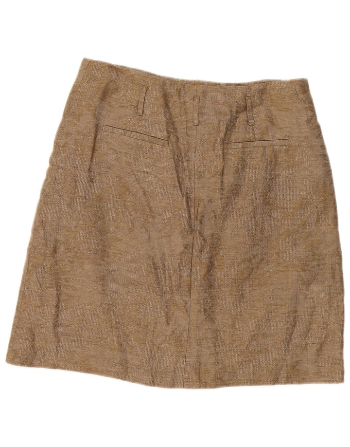 Massimo Dutti Womens Mini Skirt W34 Large Beige Floral
