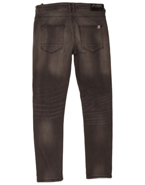 Zara Mens Slim Jeans EU 42 Large W32 L30 Grey Cotton