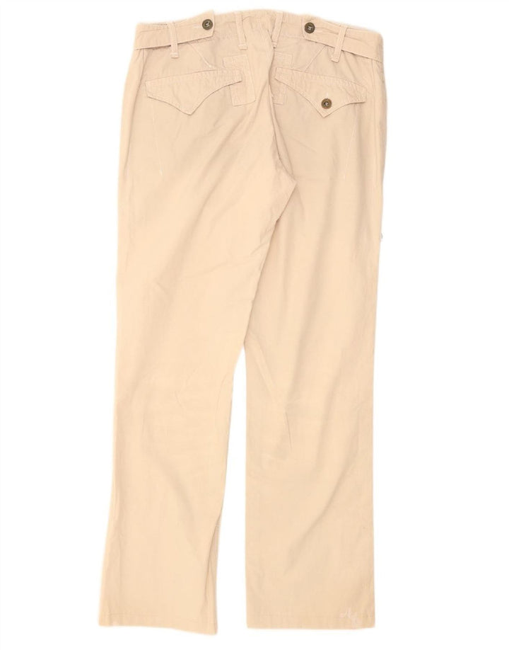 RICHMOND Womens Straight Chino Trousers W33 L31 Beige