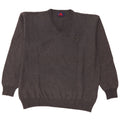 Kappa Mens V-Neck Jumper Sweater Large Grey Wool