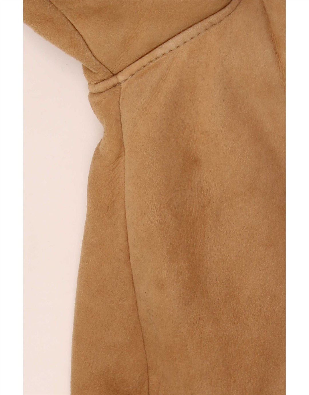 Vintage Womens Hooded Shearling Jacket UK 12 Medium Beige