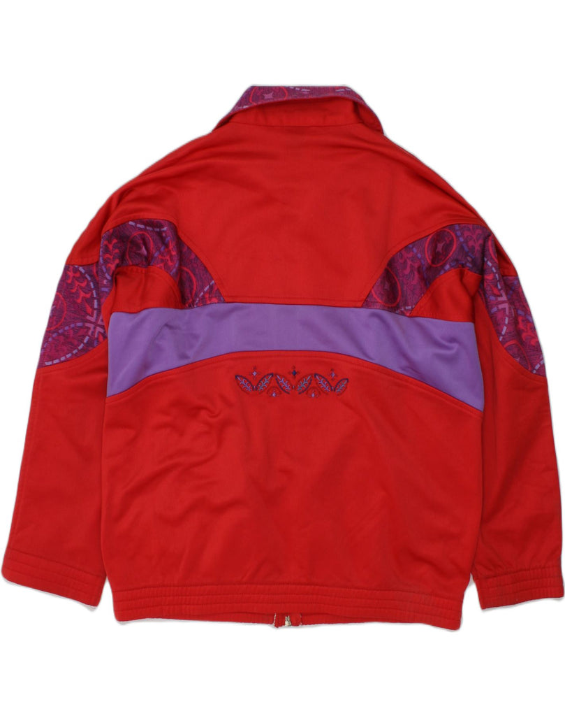 LOTTO Boys Tracksuit Top Jacket 12-13 Years Red Geometric Polyester | Vintage Lotto | Thrift | Second-Hand Lotto | Used Clothing | Messina Hembry 