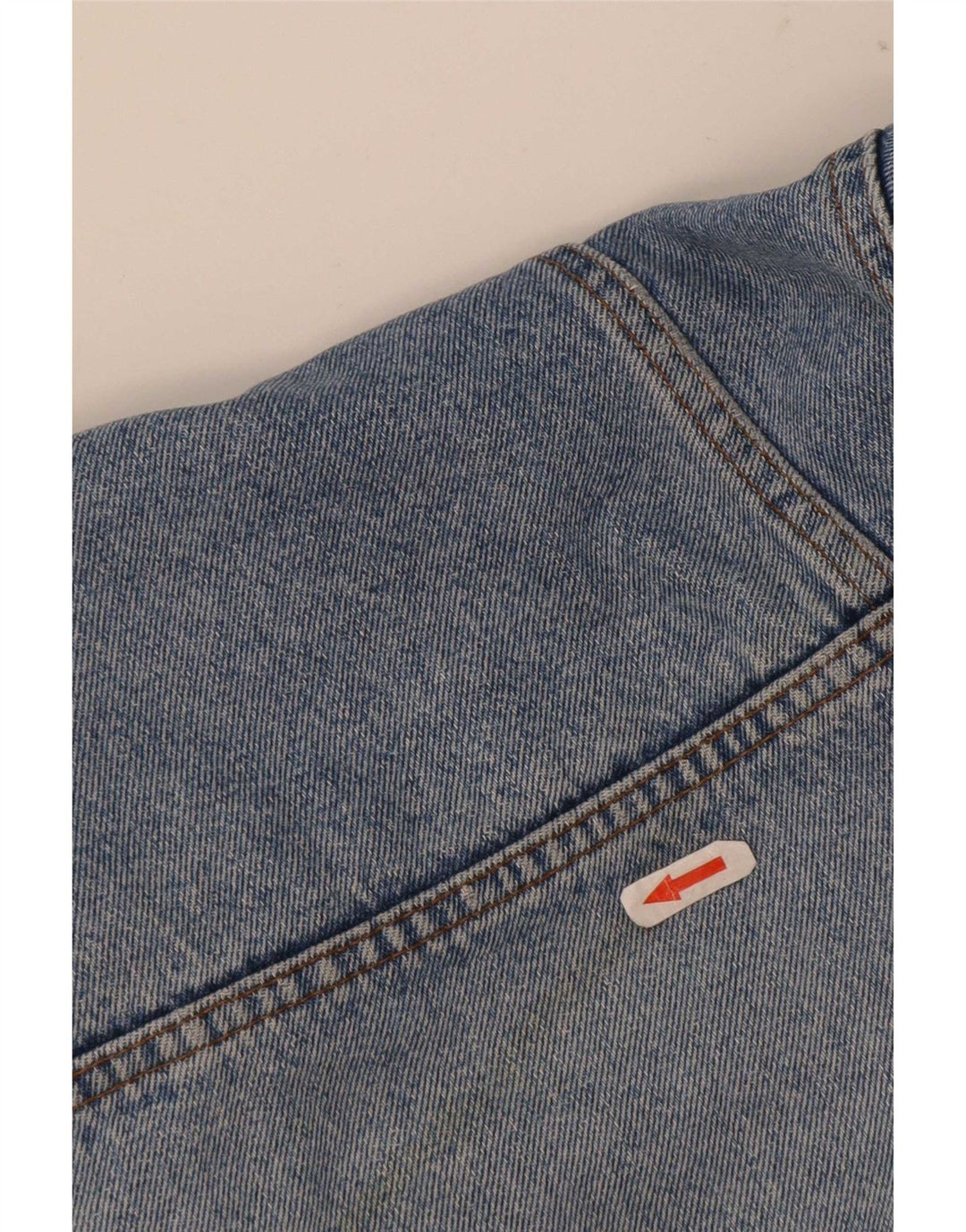 Benetton Mens Denim Jacket IT 46 Small Blue Cotton