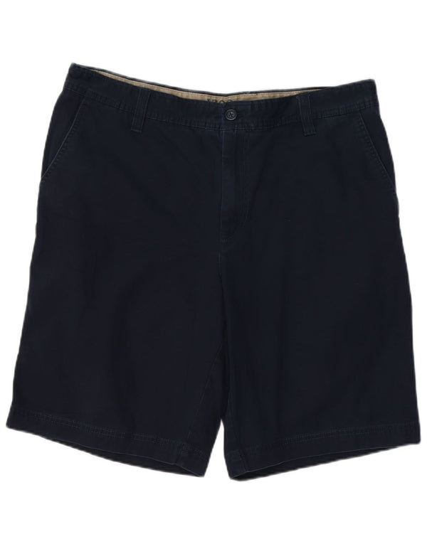 IZOD Mens Salt Water Chino Shorts W36 Large Navy Blue Cotton