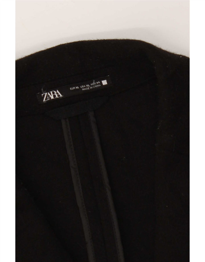 Zara Mens Overcoat UK 42 XL Black