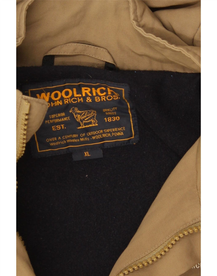 Woolrich Mens Hooded Utility Jacket UK 42 XL Brown