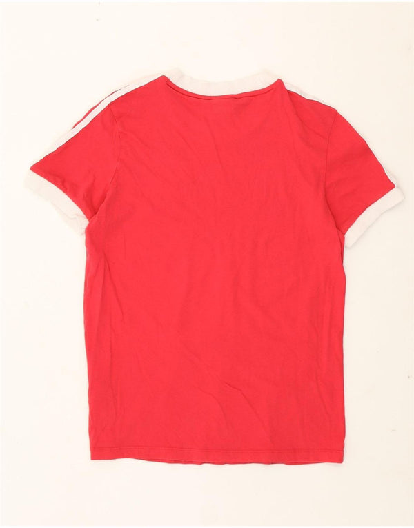 Adidas Womens Regular Fit T-Shirt Top UK 12 Medium Pink Cotton