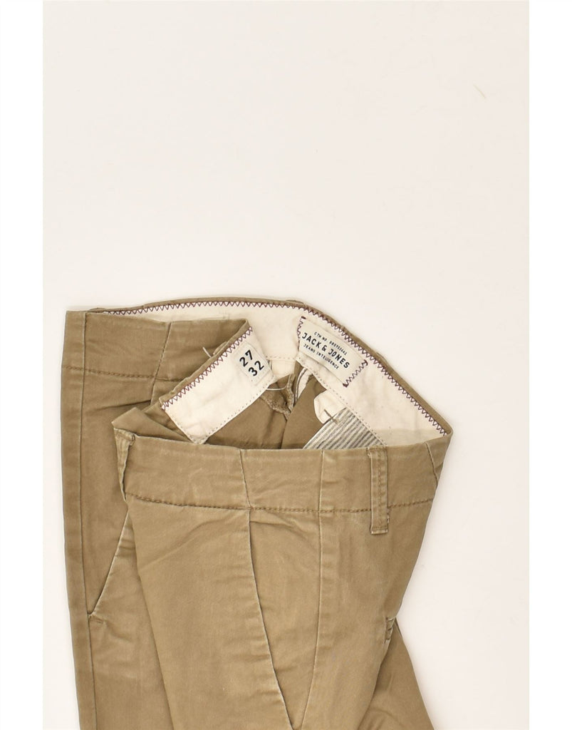 JACK & JONES Mens Marco Slim Fit Casual Trousers W27 L32  Brown Cotton | Vintage Jack & Jones | Thrift | Second-Hand Jack & Jones | Used Clothing | Messina Hembry 