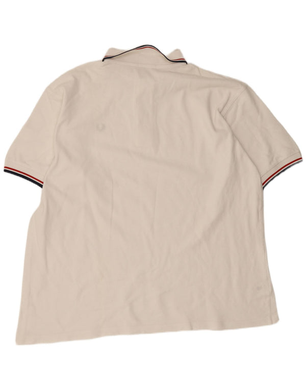 Fred Perry Mens Polo Shirt XL White Cotton