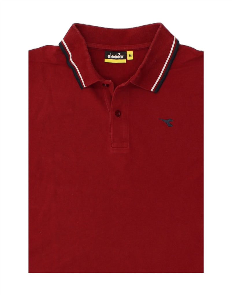 DIADORA Mens Polo Shirt Medium Burgundy Cotton | Vintage Diadora | Thrift | Second-Hand Diadora | Used Clothing | Messina Hembry 