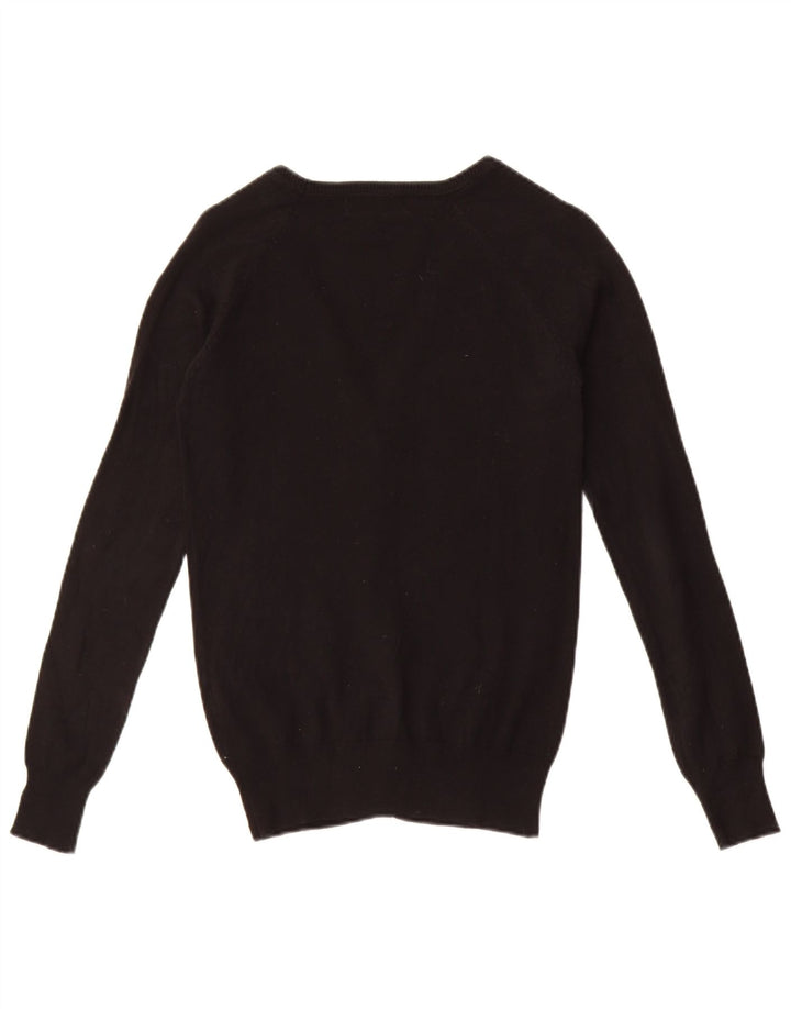 Zara Womens Cardigan Sweater UK 10 Small Black Cotton