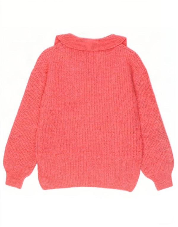 Marks & Spencer Womens Polo Neck Jumper Sweater UK 6 XS Pink