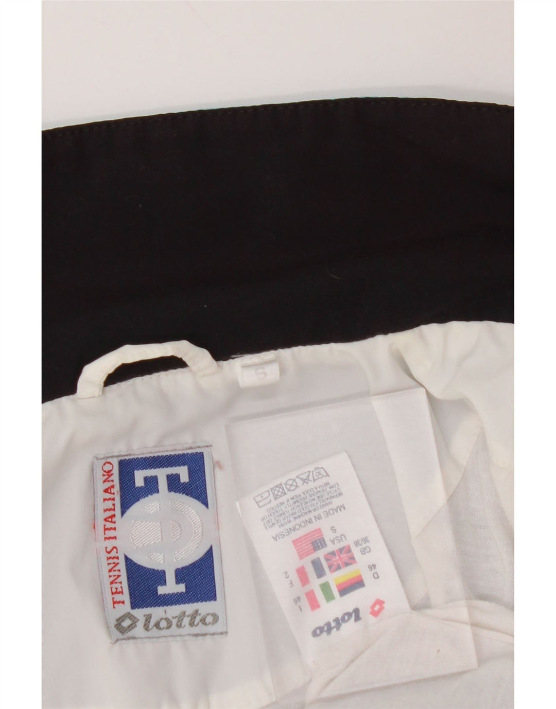 LOTTO Mens Tracksuit Top Jacket UK 36/38 Small White Colourblock Polyester