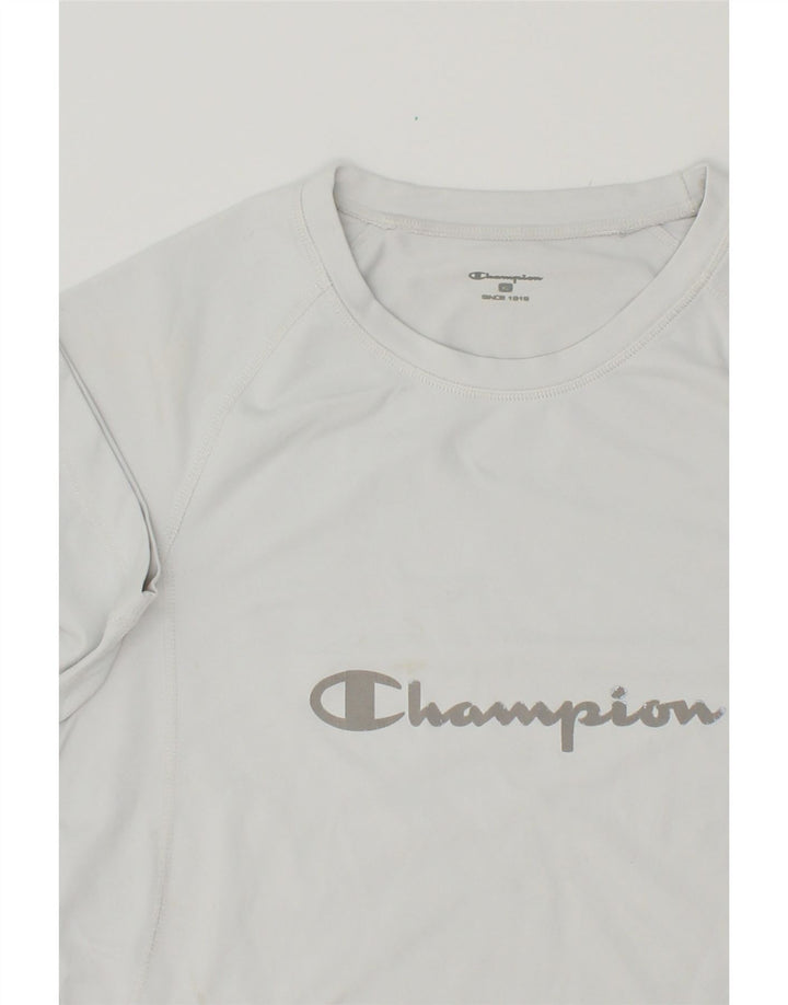 CHAMPION Womens Graphic T-Shirt Top UK 18 XL White Polyamide Vintage Champion and Second-Hand Champion from Messina Hembry 