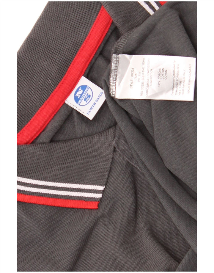 North Sails Mens Polo Shirt Large Grey Cotton