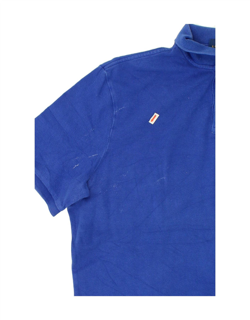 POLO RALPH LAUREN Mens Classic Fit Polo Shirt Medium Blue Cotton | Vintage Polo Ralph Lauren | Thrift | Second-Hand Polo Ralph Lauren | Used Clothing | Messina Hembry 