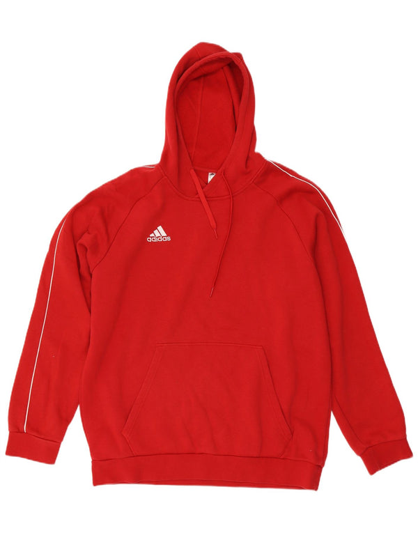 Adidas Mens Hoodie Jumper XL Red Cotton Sports